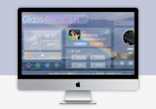 自适应Glass Mimic UI主题玻璃效果个人主页模板