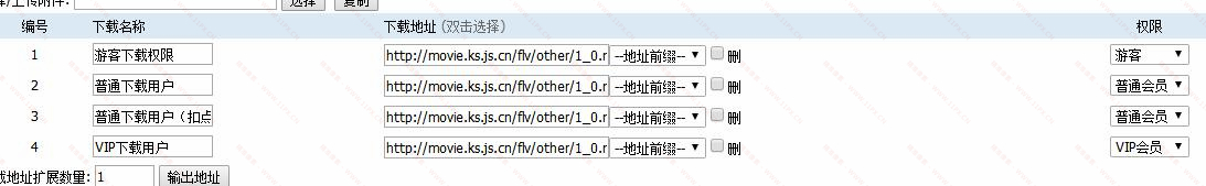 帝国cms调用多下载地址代码