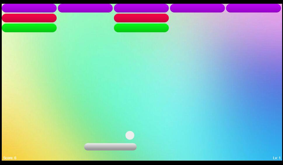 HTML5+canvas弹球打砖块小游戏源码